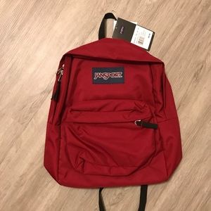 NWT Jansport Superbreak Backpack in Viking Red!